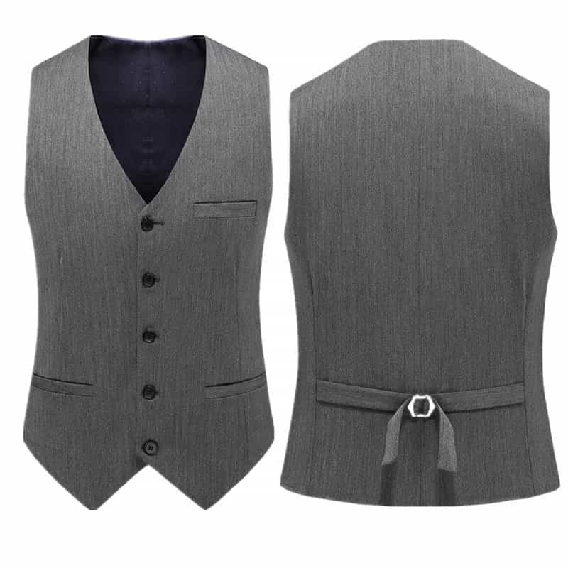 3 Piece Double Breasted Grey Suits for Men Grey Wedding Suits