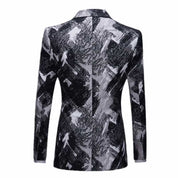 Men 2 Piece Suit Tuxedos with Tie-Dyed Print