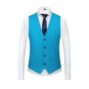 Men's Single Breasted Stylish Plain Vest Four Buttons Slim Fit Solid Waistcoat