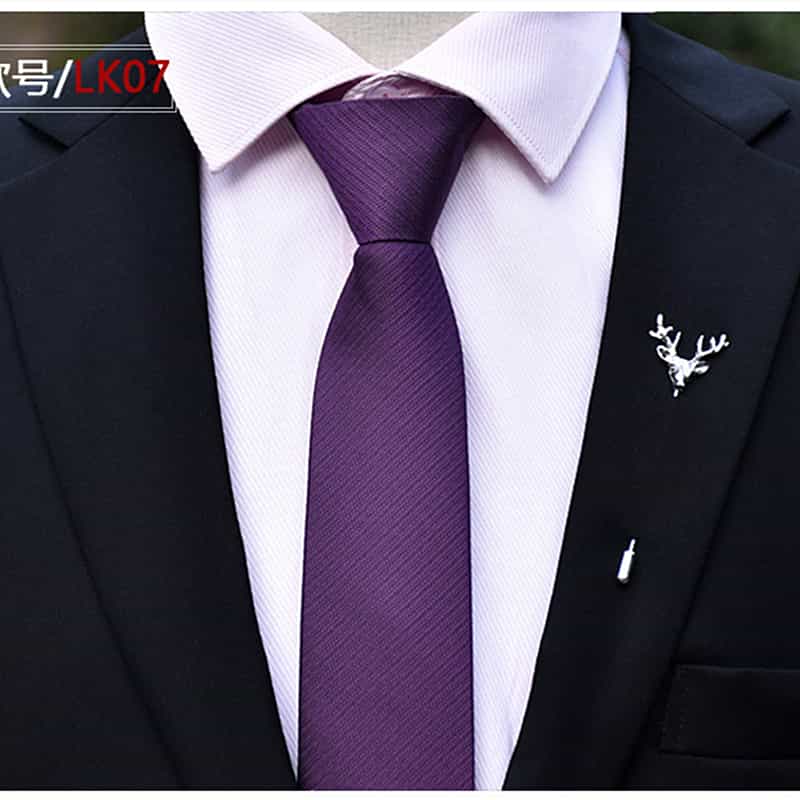 Men's Solid Tie Formal Wedding Prom Business Jacquard Necktie