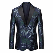 Men's Slim Suit  Printed Blazer Sports Coat One Button