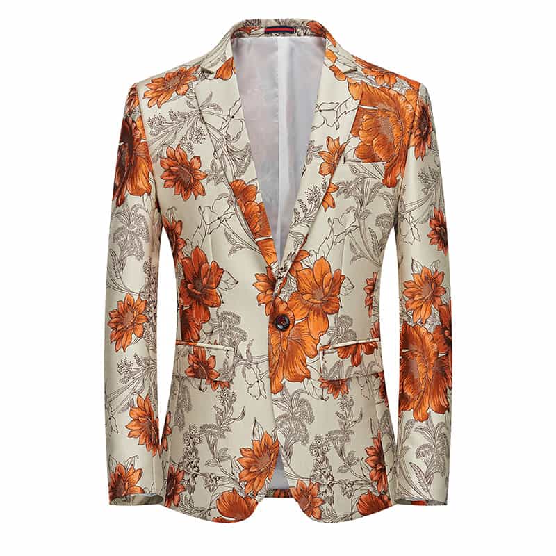 Mens Sports Jacket Gutori Floral Print Slim Fit Men's Blazer