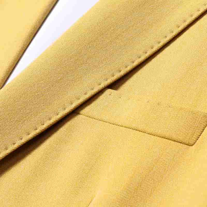Men's Blazer Slim Fit One Button Suit Jacket Yellow Casual Sport Coat