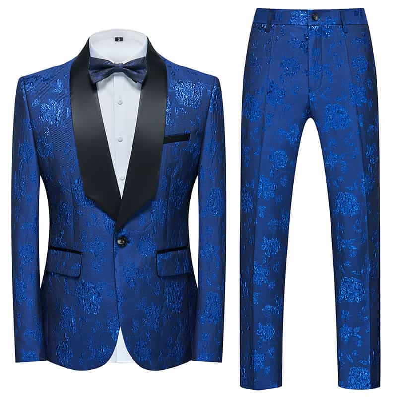 Men's 2 Piece Colorful Printed Tuxedo For Prom