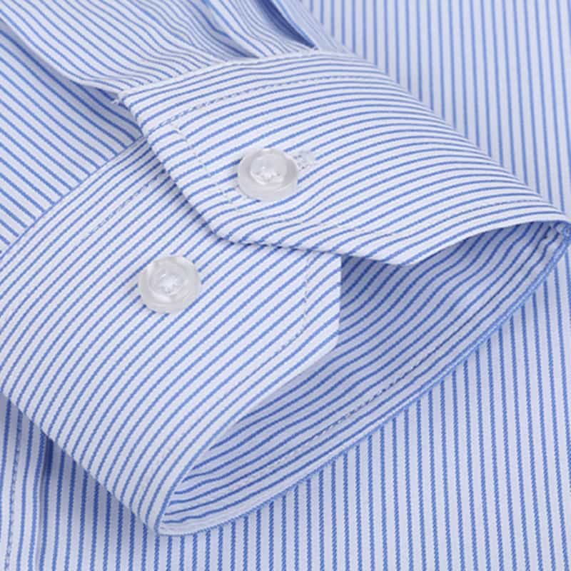 Men's Shirt Long Sleeve Pinstripe Large Size Shirt