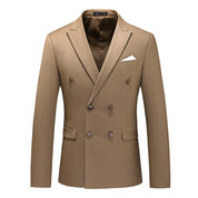 Mens Double Breasted Blazer Solid Sport Jacket 10 Plain Colors