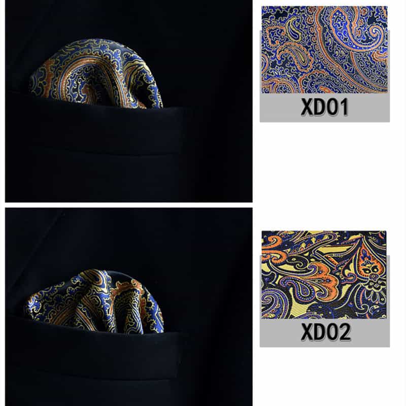 2 piece Pocket Square Handkerchiefs Printed Assorted Color
