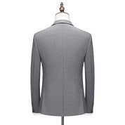 Men's 2 Piece Striped Suit Slim Fit in Grey